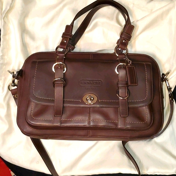 Coach Ladies Leather Handbag - Picture 7 of 16